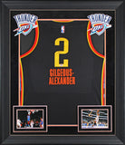 Shai Gilgeous-Alexander Signed Black Nike Swingman Framed Jersey PSA #AP56138