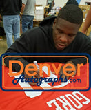 Frank Gore Autographed/Signed Pro Style Red XL Jersey Beckett 21583