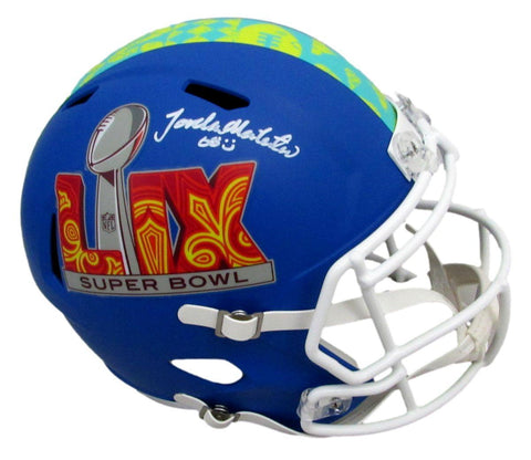 Jordan Mailata Signed Blue SB LIX Full Size Replica Helmet Eagles BAS 192857