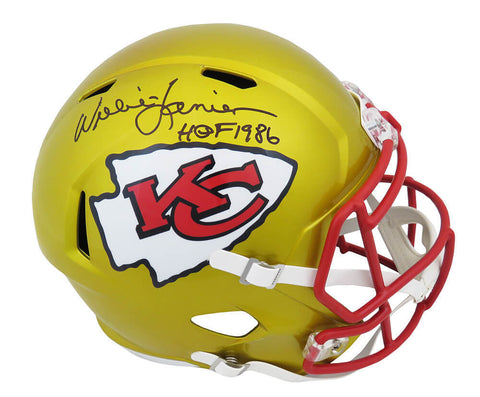 Willie Lanier Signed Chiefs FLASH Full Size Speed Rep Helmet w/HOF'86 - (SS COA)