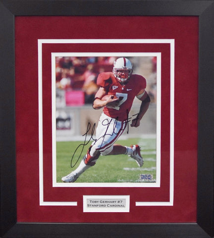 TOBY GERHART AUTOGRAPHED STANFORD CARDINAL 8x10 FRAMED PHOTO COA