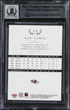 Ravens Ray Lewis Signed 2004 Fleer Inscribed #46 Card Auto Grade 10! BAS Slabbed