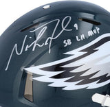 Nick Foles Eagles Signed Auth. Pro-Line Helmet with "SB LII MVP" Insc