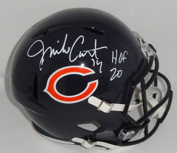 Bears JIM COVERT Signed Riddell Full Size Replica Speed Helmet AUTO w/ HOF - BAS