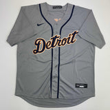 Autographed/Signed Kirk Gibson Detroit Tigers Grey Jersey Beckett BAS COA