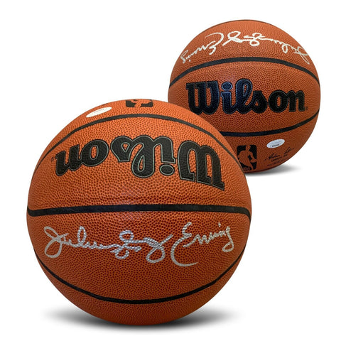 Julius Erving Autographed NBA Signed Full Size Replica Basketball JSA COA