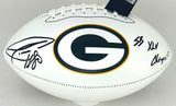 Packers DONALD DRIVER Signed White Panel Logo Football AUTO W/ XLV CHAMP - JSA