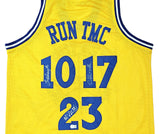 WARRIORS RUN TMC AUTOGRAPHED YELLOW JERSEY 3 SIGS MULLIN HARDAWAY BECKETT 216823