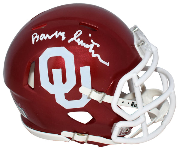 BARRY SWITZER SIGNED OKLAHOMA SOONERS SPEED MINI HELMET BECKETT