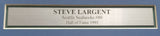 SEAHAWKS STEVE LARGENT AUTOGRAPHED FRAMED WHITE JERSEY "HOF 95" MCS HOLO 200436