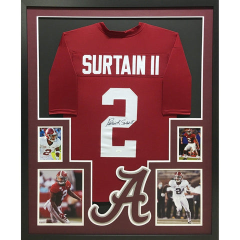 Patrick Surtain Autographed Framed Alabama  Jersey