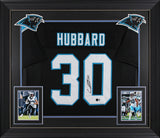 Chuba Hubbard Authentic Signed Black Pro Style Framed Jersey BAS Witnessed