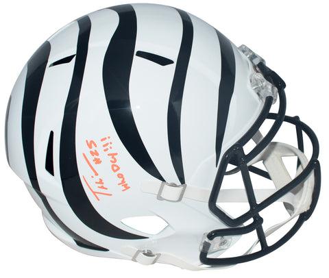 TAHJ BROOKS SIGNED CINCINNATI BENGALS WHITE FULL SIZE SPEED HELMET W/ WHO DEY