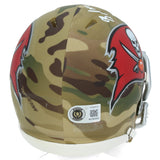 Bucky Irving Autographed Tampa Bay Buccaneers CAMO Speed Mini Helmet Beckett