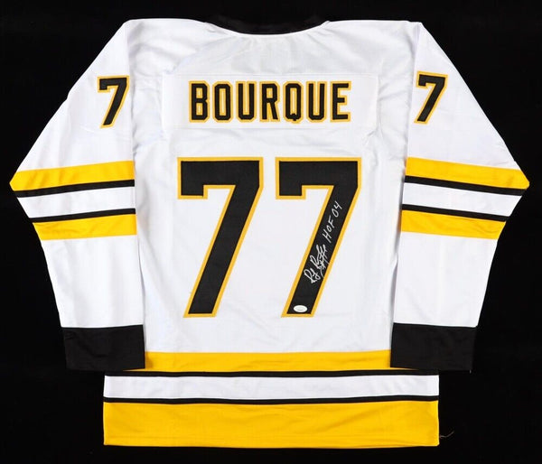 Ray Bourque Signed Boston Bruins Throwback Jersey Inscribed HOF 04 (JSA COA)