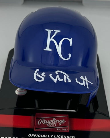 Royals HOF'er GEORGE BRETT Signed Kansas City Rawlings Mini Helmet AUTO - JSA