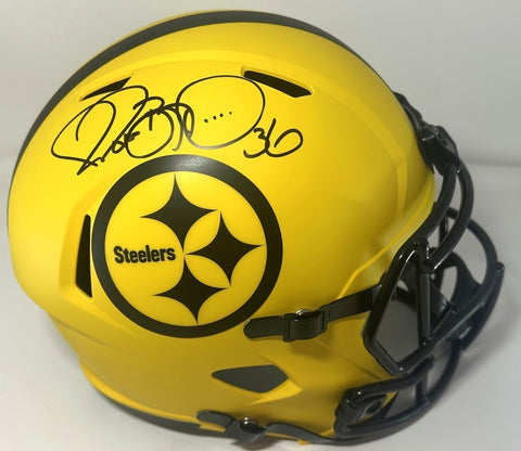 Steelers JEROME BETTIS Signed Full Size RAVE Replica Speed Helmet AUTO - BAS
