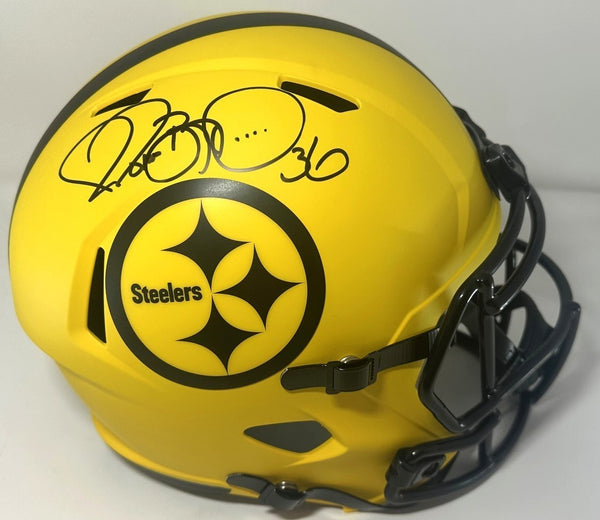 Steelers JEROME BETTIS Signed Full Size RAVE Replica Speed Helmet AUTO - BAS