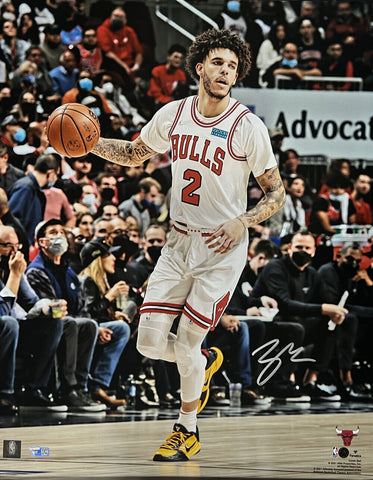 Lonzo Ball Autographed Chicago Bulls 16x20 Photo FAN 41080