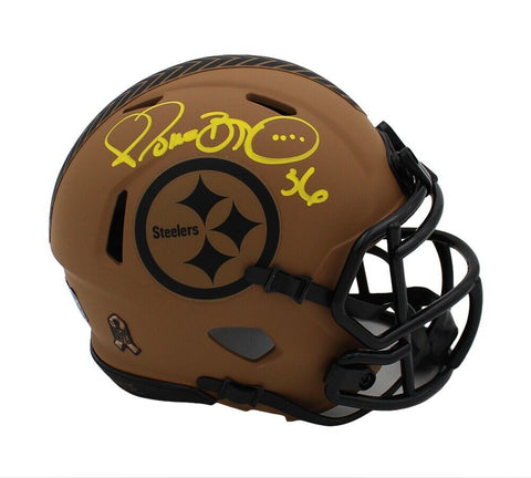 Jerome Bettis Signed Pittsburgh Steelers Speed STS 2 NFL Mini Helmet