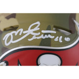 Mike Alstott Autographed Tampa Bay Buccaneers Camo Mini Helmet Beckett 50210