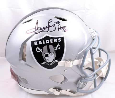 Howie Long Autographed Raiders F/S Speed Authentic Helmet w/HOF - Beckett W Holo