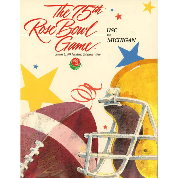Unautographed Magazine/Media Guide Michigan vs USC 1989 Rose Bowl Program 58426