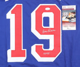 Jean Ratelle Signed New York Rangers Jersey (JSA COA) Hall of Fame 1985 / Center