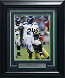 Marshawn Lynch Autographed Framed 11x14 Photo Seattle Seahawks ML Holo #14676