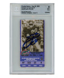 Emmitt Smith Autographed/Signed 9/28/2002 Slab Ticket Stub Beckett 40880