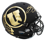 Steve Smith Sr. Signed Utah Schutt Full Size Black NCAA Helmet