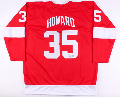 Jimmy Howard Signed Red Wings Jersey (Beckett COA) Detroit All Star Goal Tender