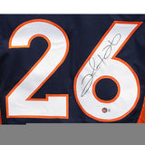 Clinton Portis Autographed/Signed Pro Style Jersey Blue Beckett 42559