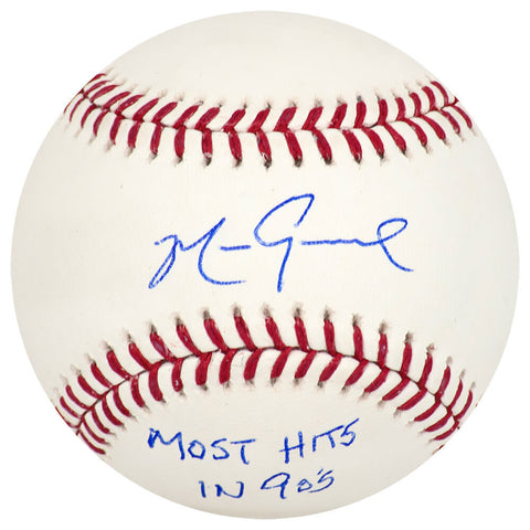 Mark Grace Signed Rawlings Official MLB Baseball w/Most Hits In The 90s (SS COA)