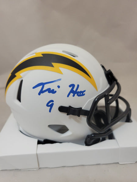 TRE HARRIS SIGNED LOS ANGELES CHARGERS LUNAR ECLIPSE SPEED MINI HELMET BECKETT