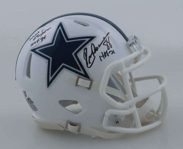 Randy White, Mel Renfro & Drew Pearson Signed Dallas Cowboys Mini Helmet /JSA