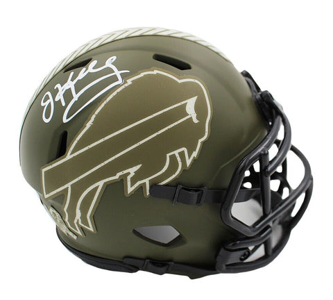 Jim Kelly Signed Buffalo Bills Speed Salute to Service NFL Mini Helmet