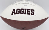 Johnny Manziel Autographed Texas A&M White Logo Football 12 Heisman JSA WP142568