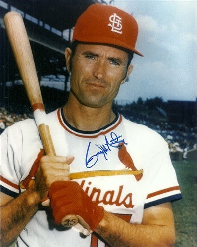 JERRY MCNERTNEY Signed 8x10 Photo #1 - St. Louis Cardinals Catcher - AUTO