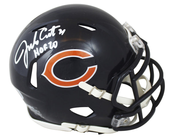 Bears Jim Covert "HOF 20" Authentic Signed Speed Mini Helmet BAS Witnessed