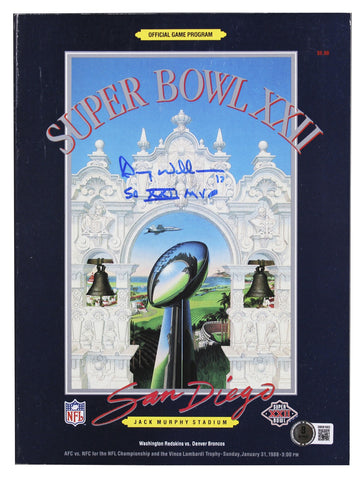 Commanders Doug Williams "SB XXII MVP" Signed Super Bowl XXII Program BAS Wit