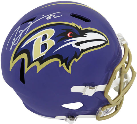 Ray Lewis Signed Ravens FLASH Riddell Full Size Speed Replica Helmet - (SS COA)