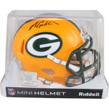 Matthew Golden Autographed Green Bay Packers Spd Mini Helmet Beckett 51653