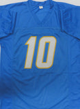 Chargers JUSTIN HERBERT Signed Custom Replica Blue Los Angeles Jersey AUTO - BAS