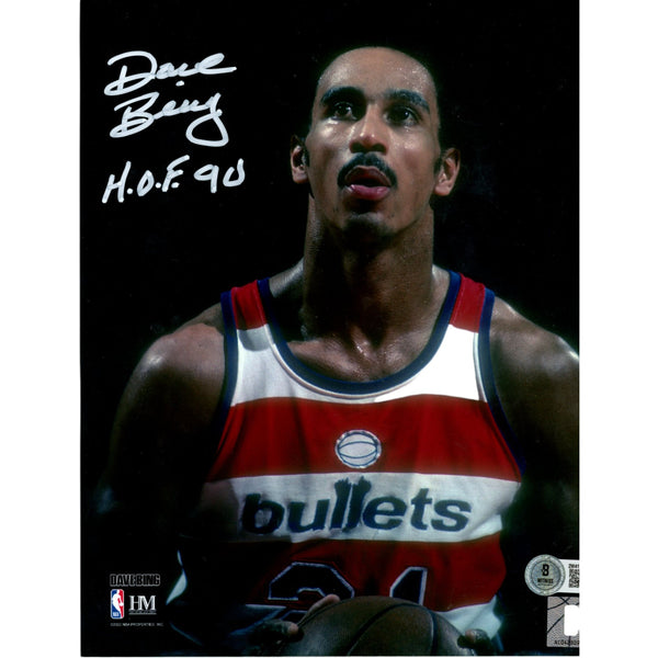 Dave Bing Autographed/Signed Washington Bullets 8x10 Photo Beckett Witness 49717
