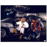 Michael J. Fox, Christopher Lloyd Autographed Back to the Future TM 16x20 Photo