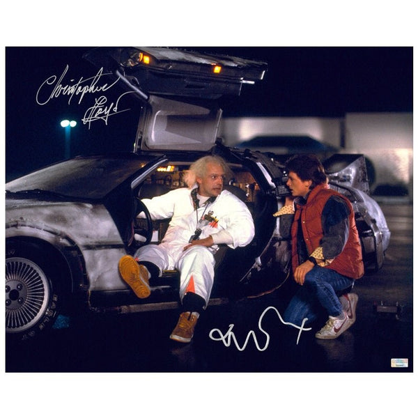 Michael J. Fox, Christopher Lloyd Autographed Back to the Future TM 16x20 Photo