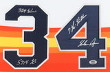 Nolan Ryan Signed Framed Houston Astros Jersey / with 3 Stat Inscriptions (PSA)
