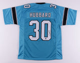 Chuba Hubbard Signed Panthers Teal Jersey (Beckett) Carolina 2021 Draft Pick R.B