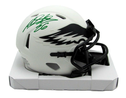 Miles Sanders Signed/Autographed Eagles Lunar Mini Football Helmet JSA 166575